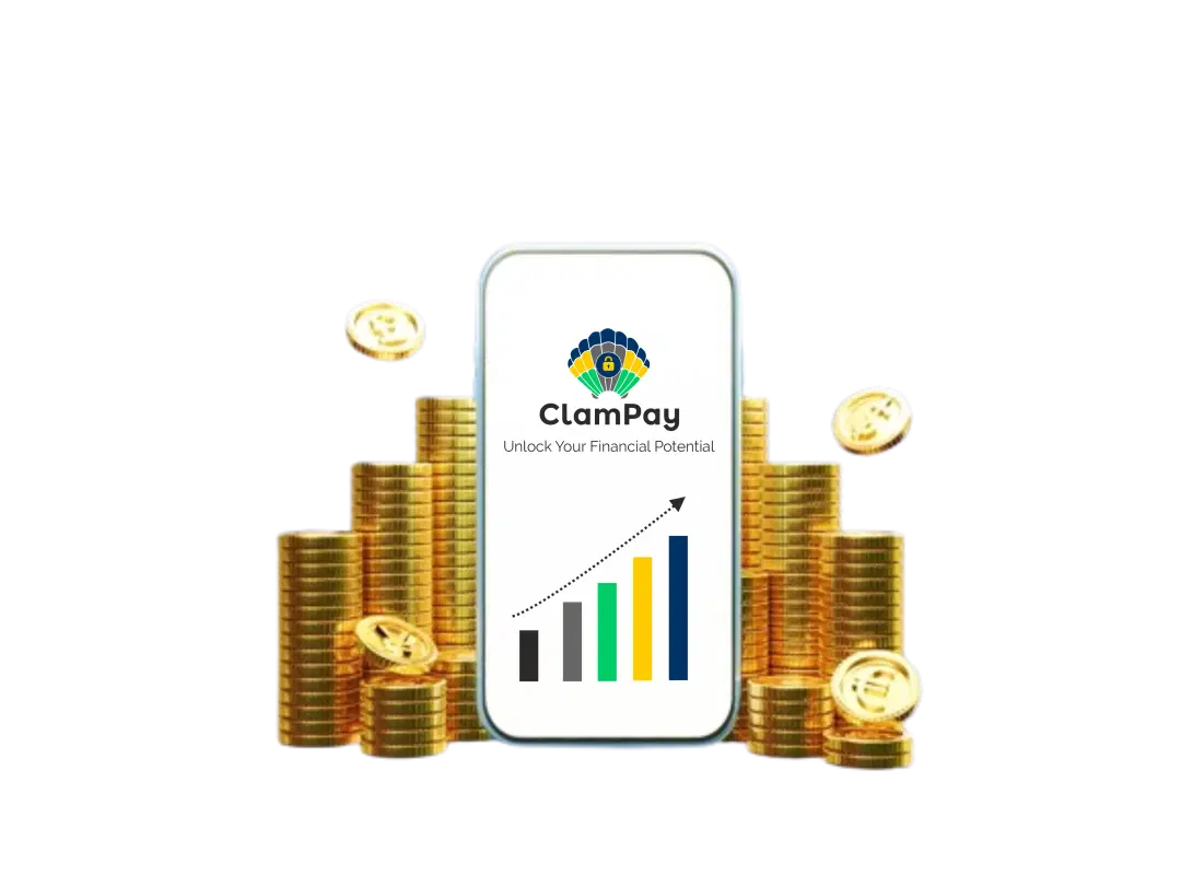 Financial growth graph on smartphone